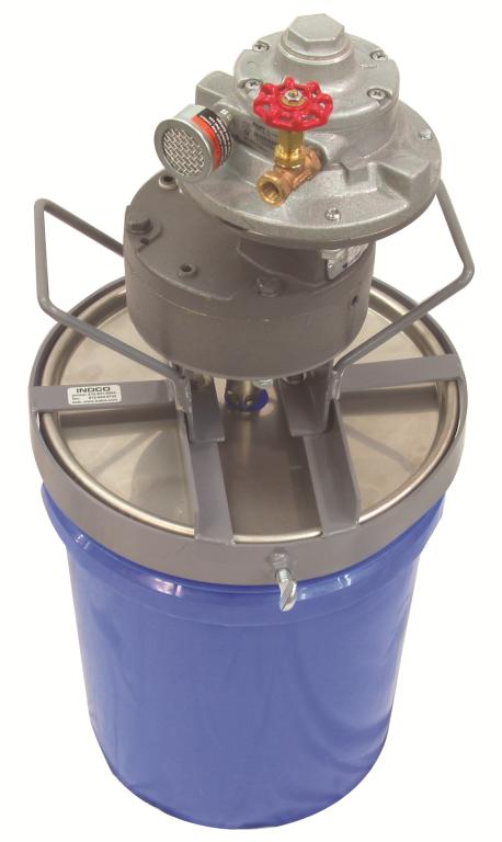 1-1/2 HP Air 5 Gallon Heavy Duty Mixer Includes Stainless Steel Pail Cover Image